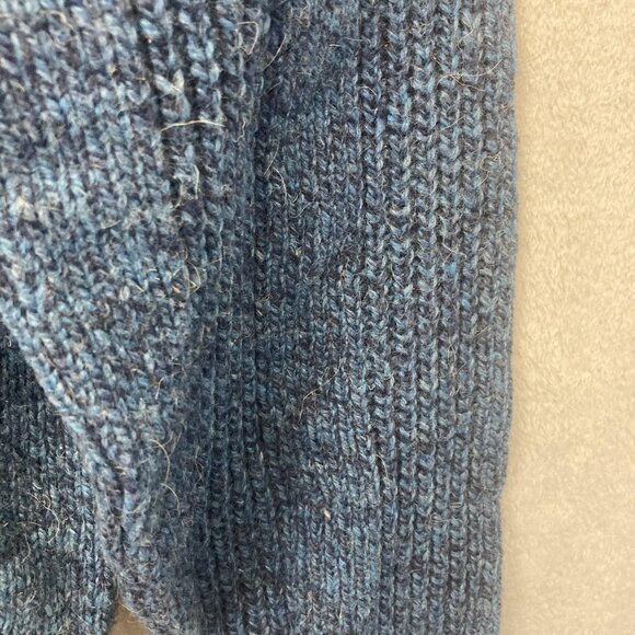 Vintage 90s Boathouse Row Wool Blend Sweater Mens XL Blue Ribbed Made in USA - Picture 11 of 14